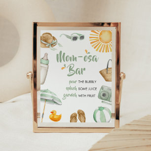 Green Splish Splash Baby Dusche Mama Osa Bar Poster