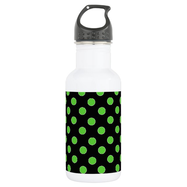 Green Spot Polka Dot Edelstahlflasche (Vorderseite)