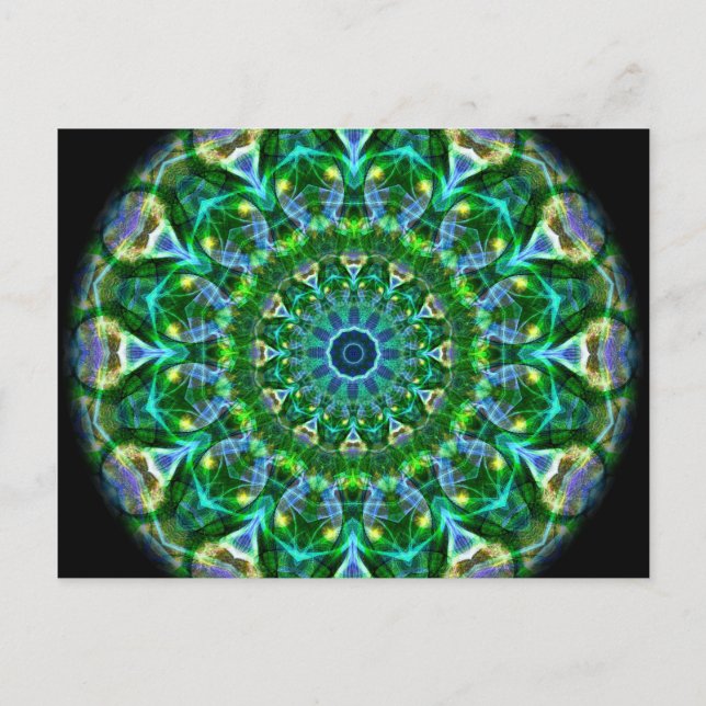 Green Spring Kaleidoskop Postkarte (Vorderseite)
