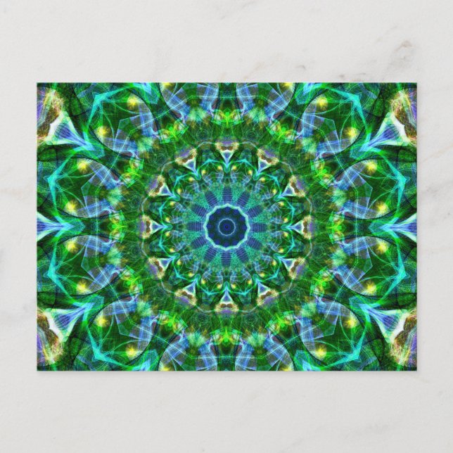 Green Spring Kaleidoskop Postkarte (Vorderseite)