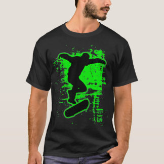 Green Spritzer Phantastisch Skateboarding Skater T-Shirt