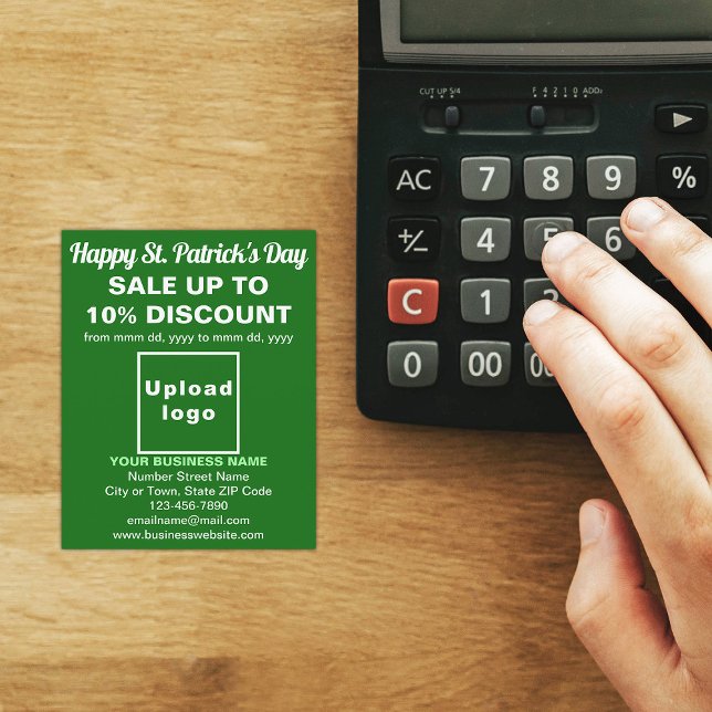 Green St. Patrick's Day Business Sale Flyer (Green St. Patrick's Day business sale flyer)