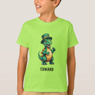 Green St Patrick's Day Dinosaurier T-Shirt