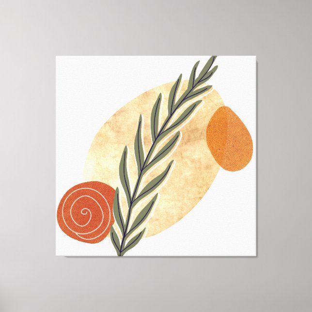 Green Stalk Boho Leinwanddruck (Vorderseite)