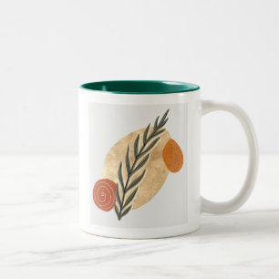 Green Stalk Boho Zweifarbige Tasse