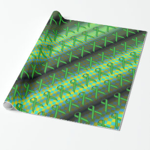 Green Standard Ribbon Muster von Kenneth Yoncich Geschenkpapier