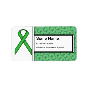 Green Standard Ribbon von Kenneth Yoncich Adressaufkleber