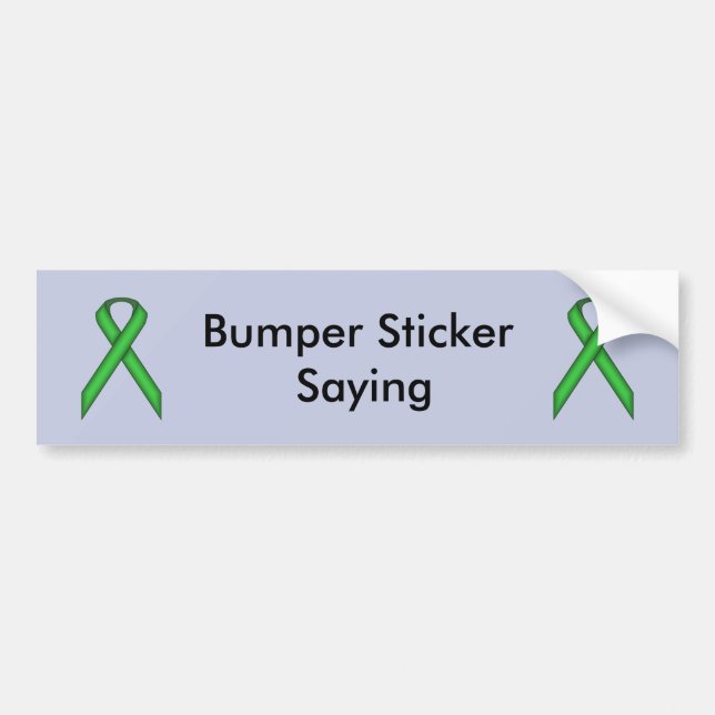 Green Standard Ribbon von Kenneth Yoncich Autoaufkleber (Vorne)