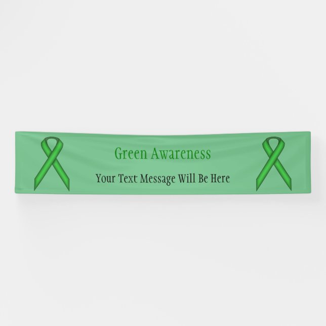 Green Standard Ribbon von Kenneth Yoncich Banner (Horizontal)