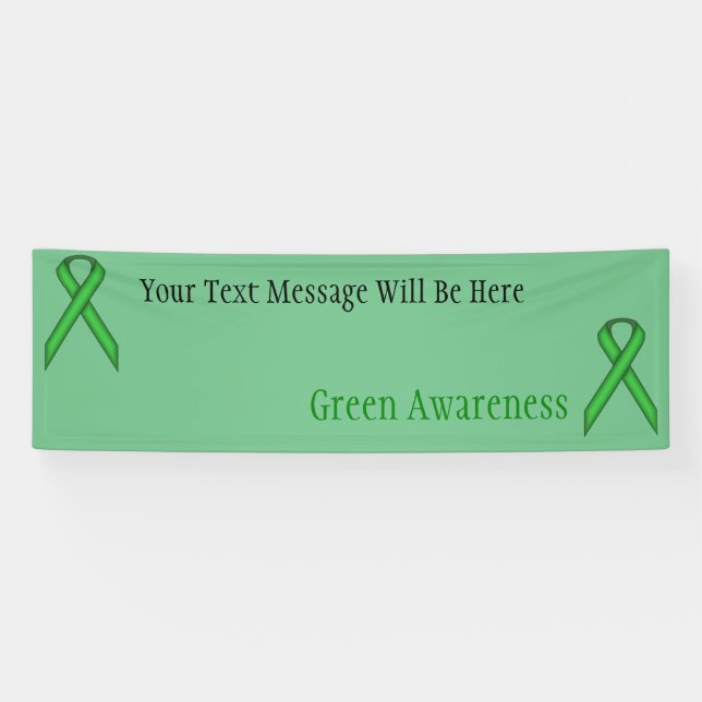 Green Standard Ribbon von Kenneth Yoncich Banner (Horizontal)