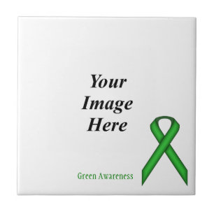 Green Standard Ribbon von Kenneth Yoncich Fliese