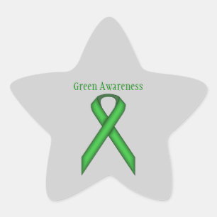 Green Standard Ribbon von Kenneth Yoncich Stern-Aufkleber