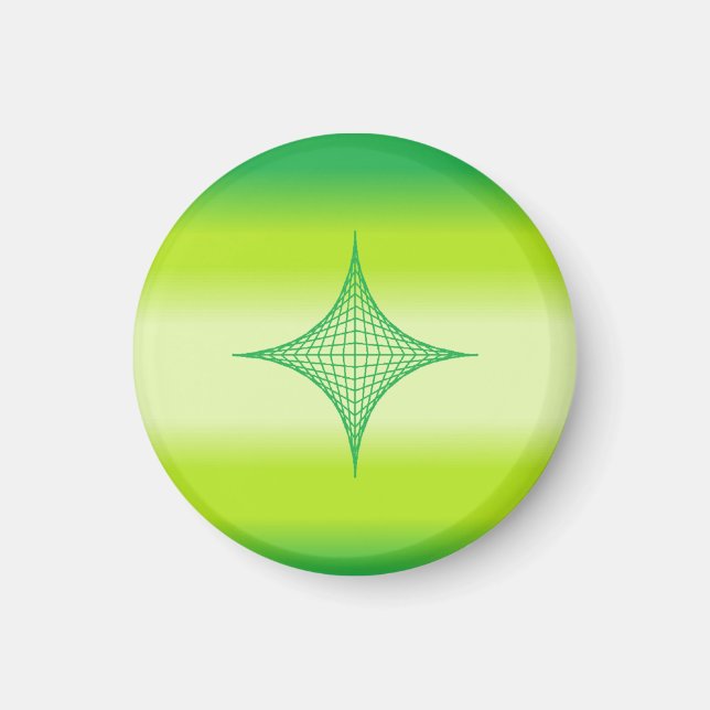 Green Star Magnet (rund) (Vorne)