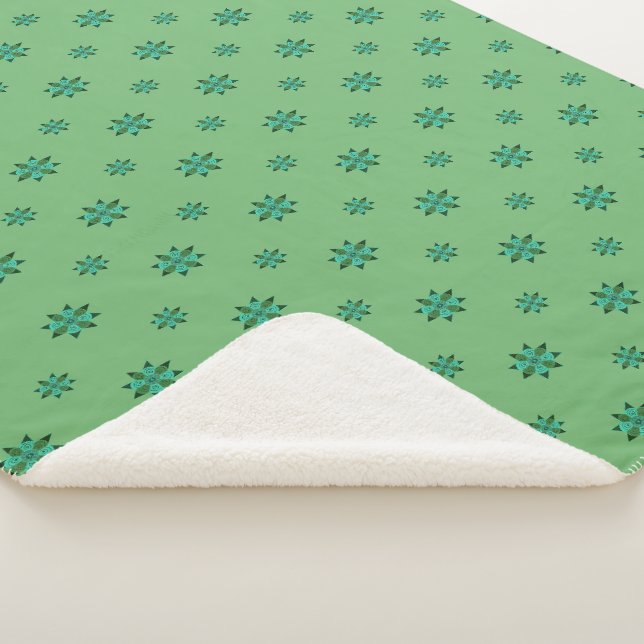 Green Star Sherpa Blanket Sherpadecke (3/4)