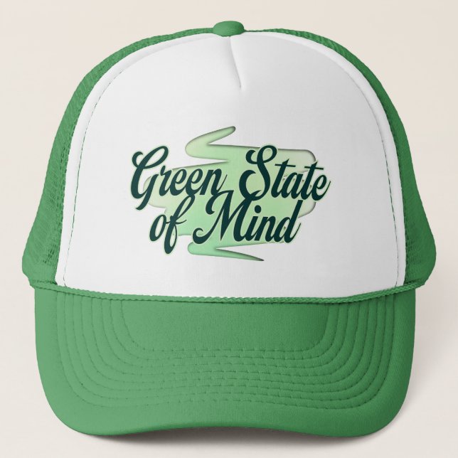 Green State of Mind St Patrick’s Day Shirt – boné Truckerkappe (Vorderseite)