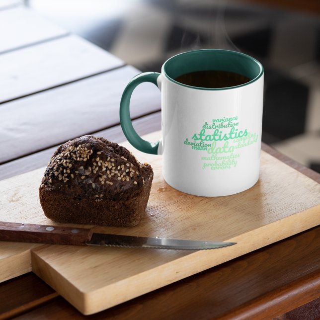 Green Statistics Match Word Cloud Tasse (Von Creator hochgeladen)