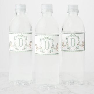 Green Stork Baby Dusche Wasserflaschen Labels Wasserflaschenetikett