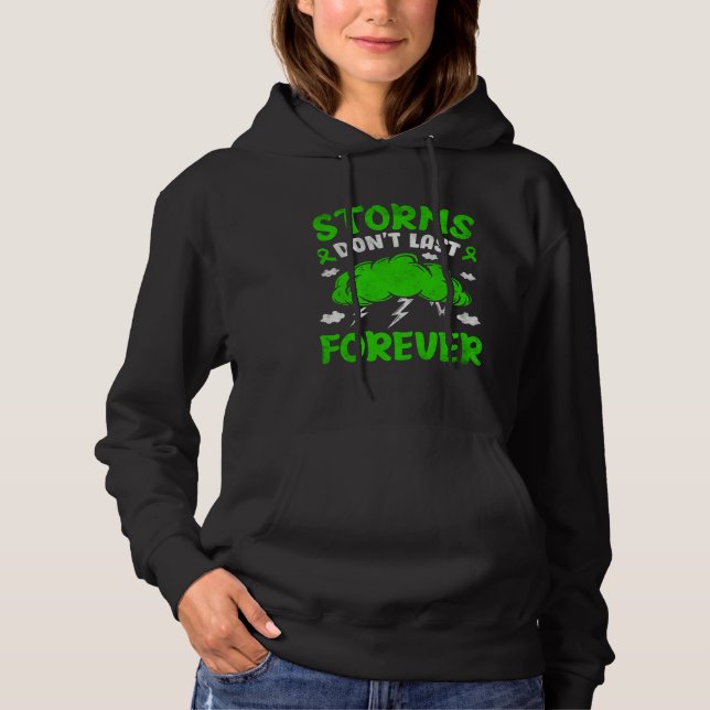 Green Storms Mental Health Awareness Mens Womens Hoodie (Vorderseite)