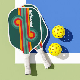 Green Strip Loop mit Name Pickleball Paddle