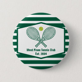 Green Strip Tennis Custom Country Club Button