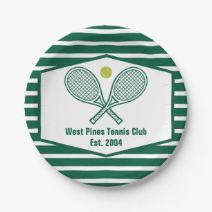 Green Strip Tennis Custom Country Club Pappteller