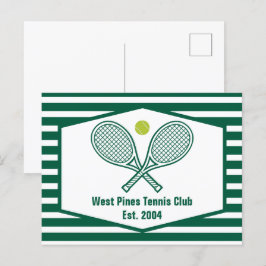 Green Strip Tennis Custom Country Club Postkarte
