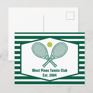 Green Strip Tennis Custom Country Club Postkarte