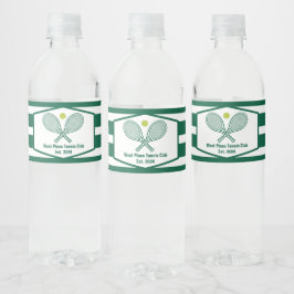 Green Strip Tennis Custom Country Club Wasserflaschenetikett