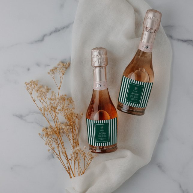 Green Stripe Tennis Bachelorette elegant modern (Von Creator hochgeladen)