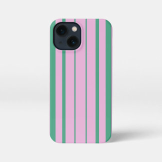 Green Stripes and Soft Pink iPhone 13 Mini Case iPhone 13 Mini Hülle