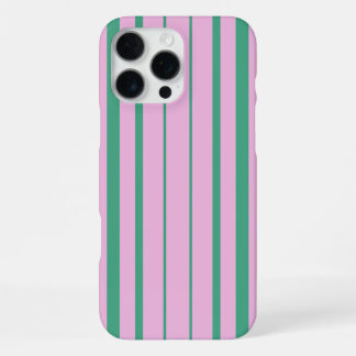 Green Stripes and Soft Pink iPhone 16 Pro Max Case iPhone 16 Pro Max Hülle