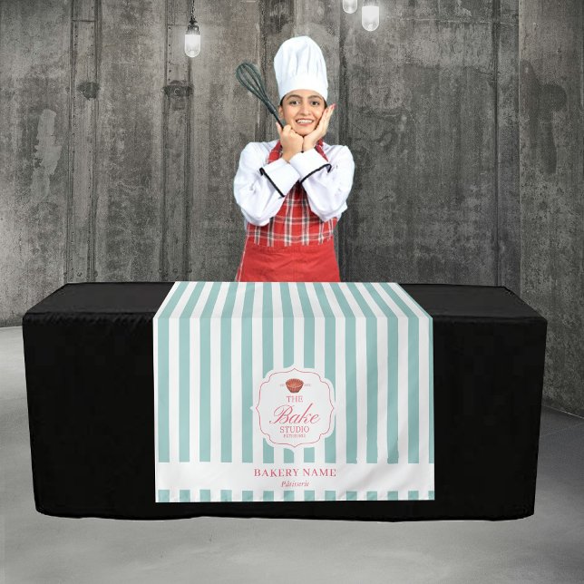 Green Stripes Logo Table Pop Up Shop Vendor Runner Wandteppich (Green Stripes Logo Table Pop Up Shop Vendor Runner Tapestry)