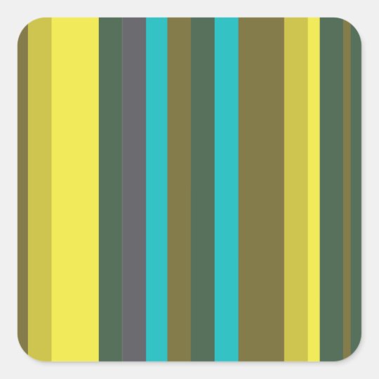 Green_stripes Quadratischer Aufkleber