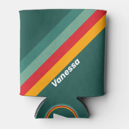 Green Stripes with Name Dosenkühler