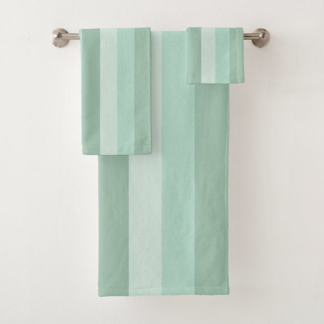Green Striping Ombre Badhandtuch Set (Insitu)