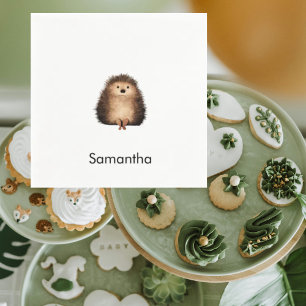 Green Sublimation Woodland Igel Kinderdusche Serviette