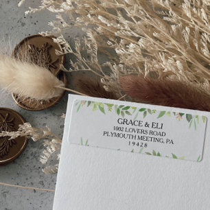 Green Summer Destination Return Address Label