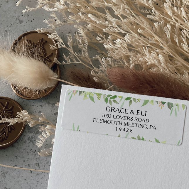 Green Summer Destination Return Address Label (Von Creator hochgeladen)