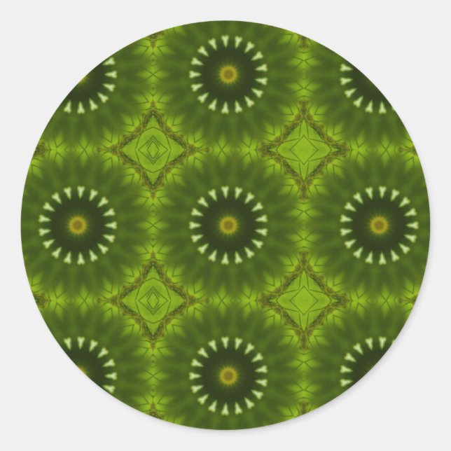 Green Suns Runder Aufkleber (Vorderseite)