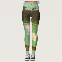 Green Sunset Abend Dumps Leggings