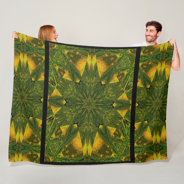 Green Sunshine Blume Fleecedecke (Beispiel)
