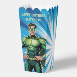 Green Superhero Boys Birthday Party Geschenkschachtel