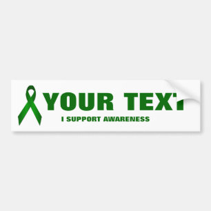 Green Support Awareness Ribbon-Autoaufkleber Autoaufkleber