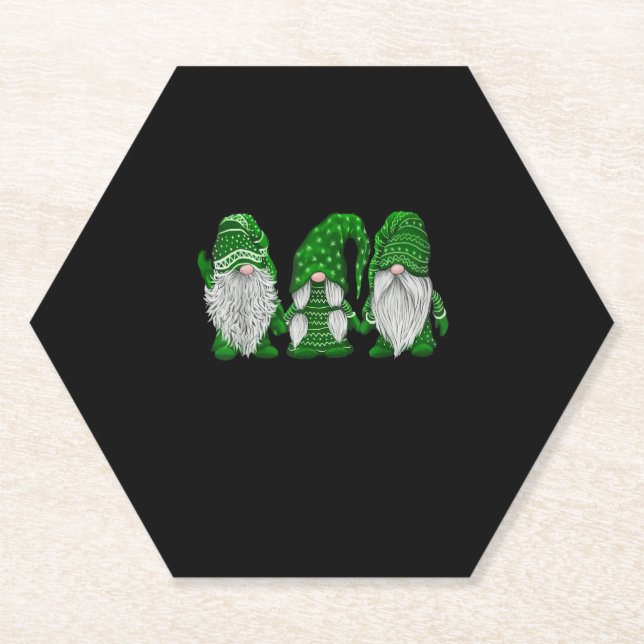 Green Sweater Gnome St. Patrick's Day Irish Gnome Untersetzer (Vorderseite)