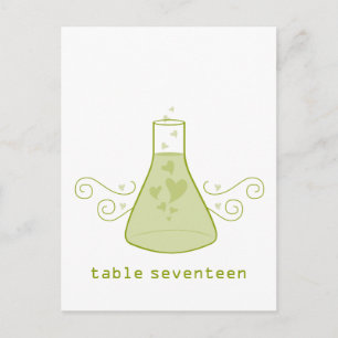 Green Sweet Chemie Tischnummer Postcard