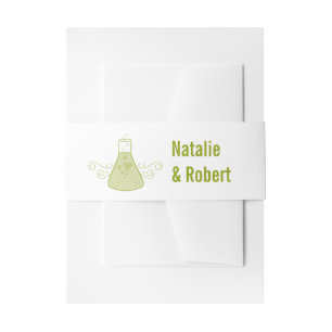 Green Sweet Chemistry Wedding Bands Einladungsbanderole