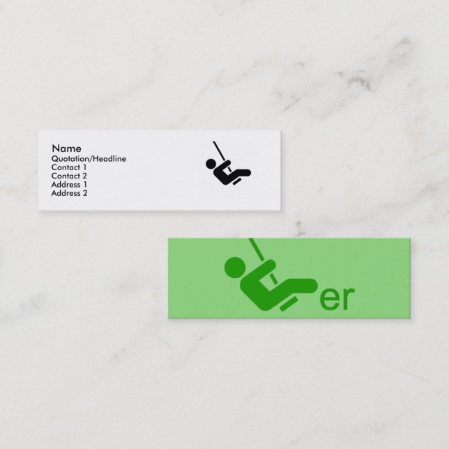 Green Swinger Calling Card Mini Visitenkarte (Vorne/Hinten)