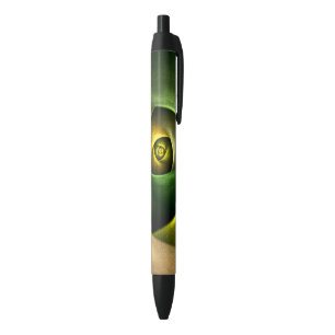 Green Swirl Floral Modernes Abstraktes Kunstmuster Kugelschreiber
