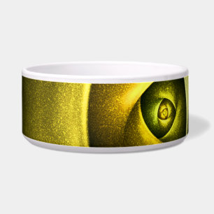 Green Swirl Floral Modernes Abstraktes Kunstmuster Napf