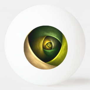Green Swirl Floral Modernes Abstraktes Kunstmuster Tischtennisball